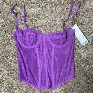 Urban Outfitters Modern Love Corset Violet